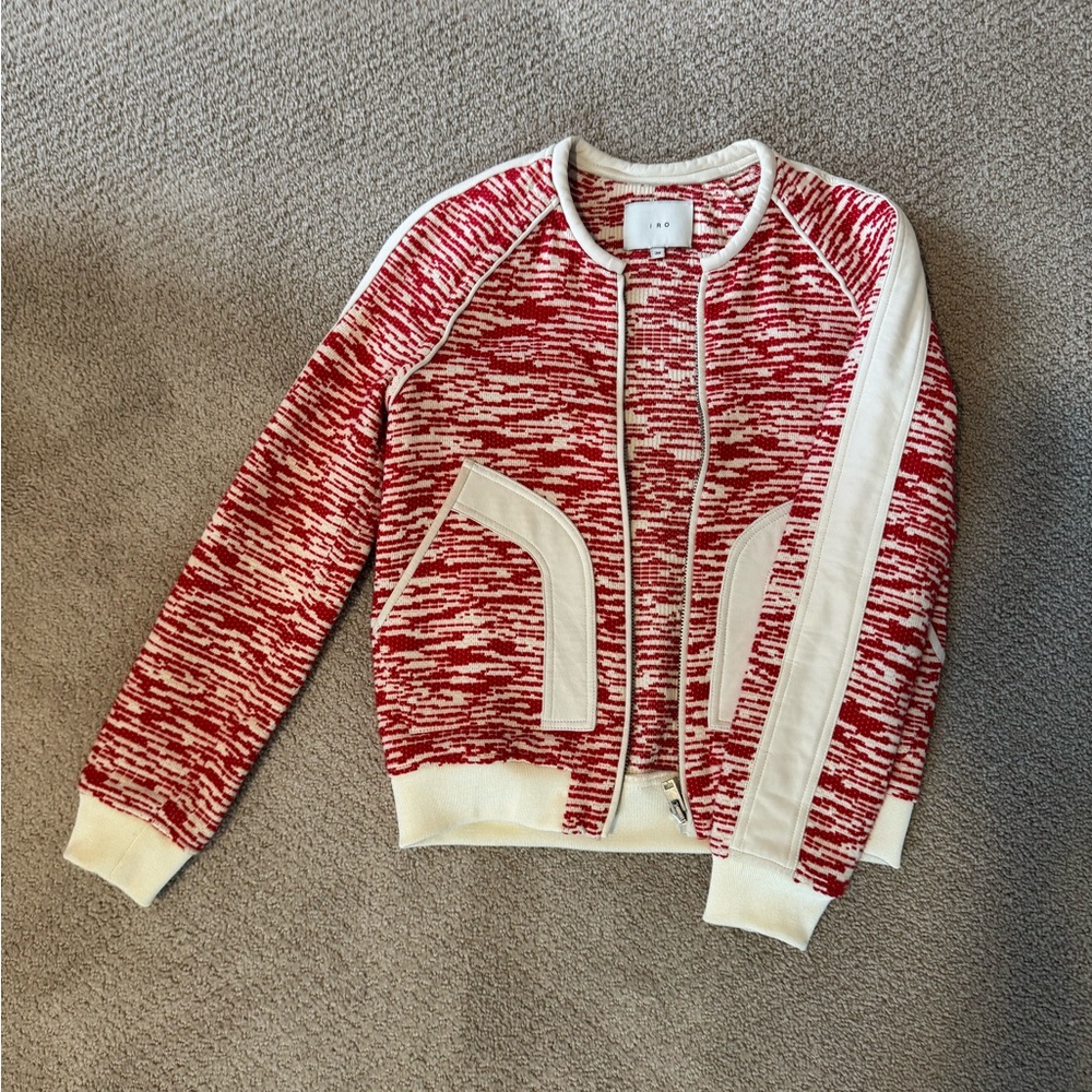 IRO Red and White Patterned Jacket